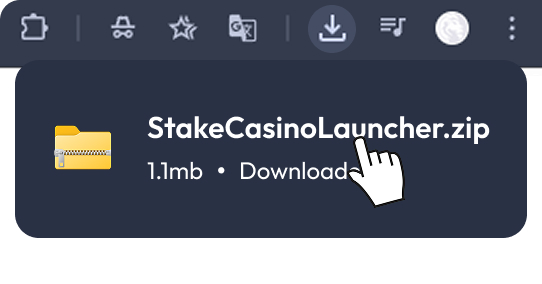 Step 1 illustration showing download instruction